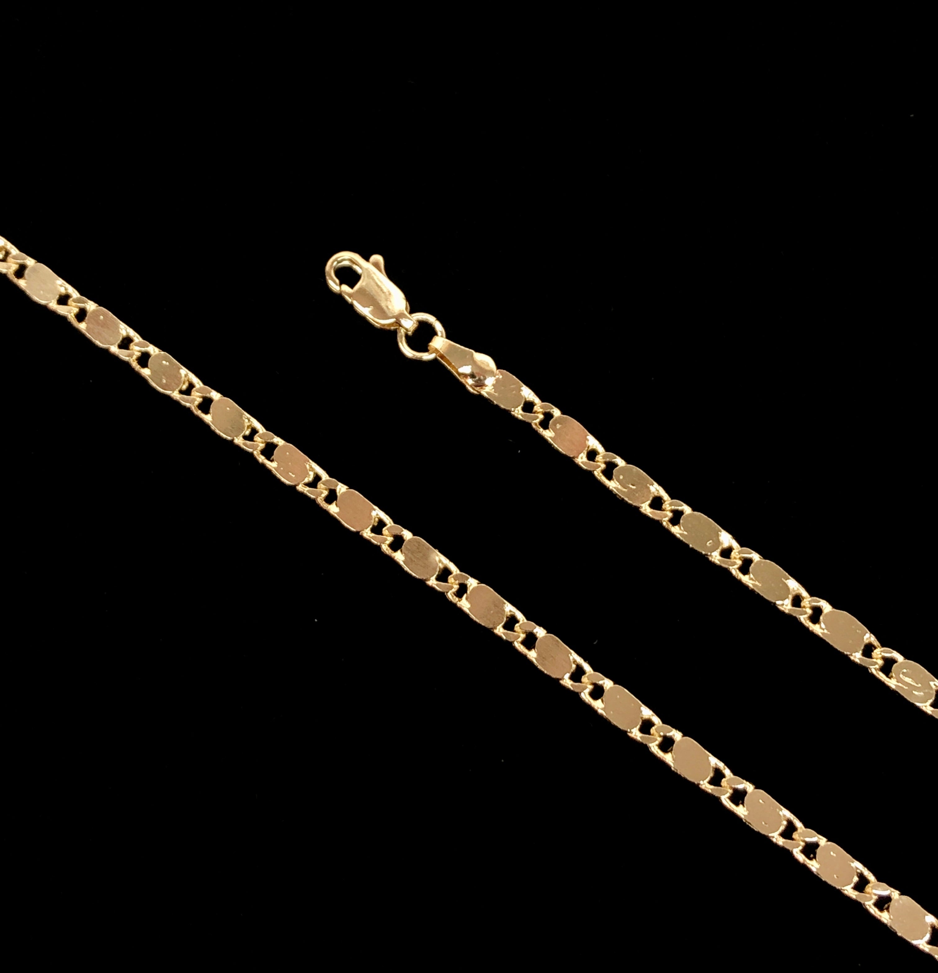 18K Gold Filled 3mm Mirror Chain (Pack of 6)